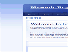 Tablet Screenshot of masonicregaliastore.com
